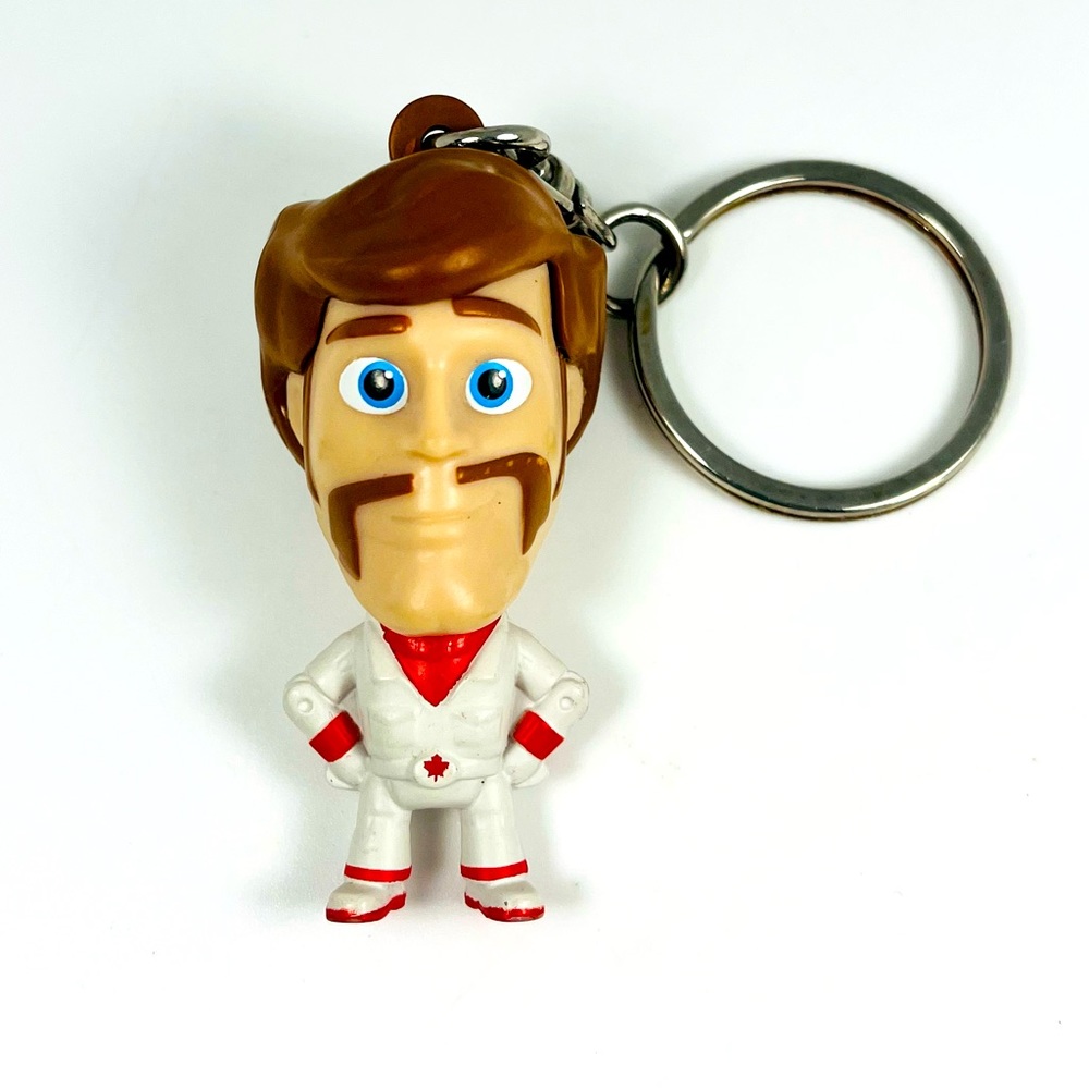 Disney Thinkway Duke Caboom Keychain Toy Story 4 Figure Pixar
